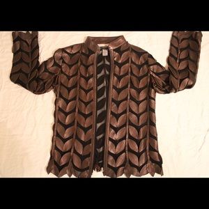 100% Leather Leaves Jacket